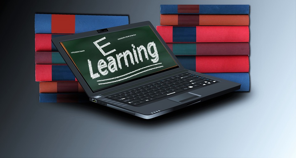 laptop with e-learning written